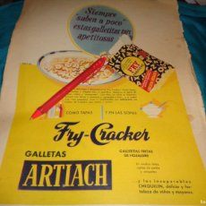Coleccionismo de Revista Gaceta Ilustrada: RECORTE : PUBLICIDAD : GALLETAS FRY-CRACKER , DE ARTIACH. GACETA ILUSTR. OCTBRE 1958. Lote 401055674
