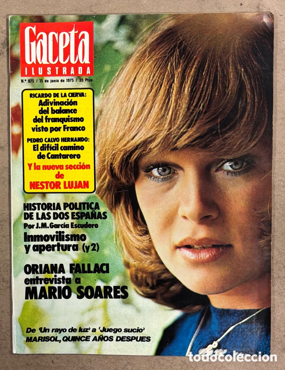 Coleccionismo de Revista Gaceta Ilustrada: GACETA ILUSTRADA N&deg; 975 (1975). MARISOL, HISTORIA POL&Iacute;TICA DE LAS DOS ESPA&Ntilde;AS, MARIO SOARES,&hellip;