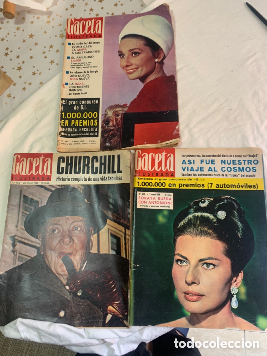 Sammeln von Zeitschriften Gaceta Ilustrada: Lote de tres revistas antiguas A&ntilde;o 1965&rdquo;Gaceta&rdquo;