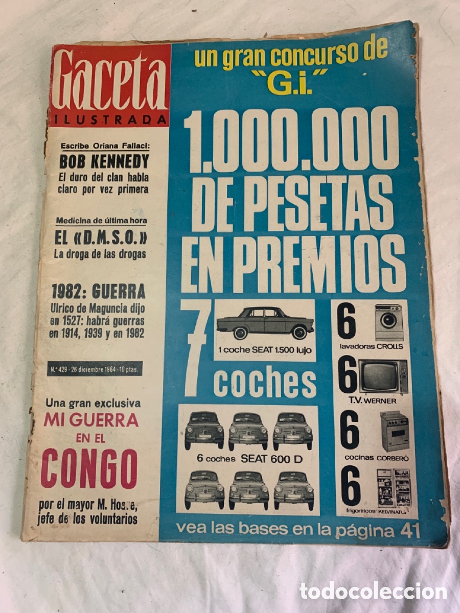 Coleccionismo de Revista Gaceta Ilustrada: Revista antigua Gaceta ilustrada diciembre 1964
