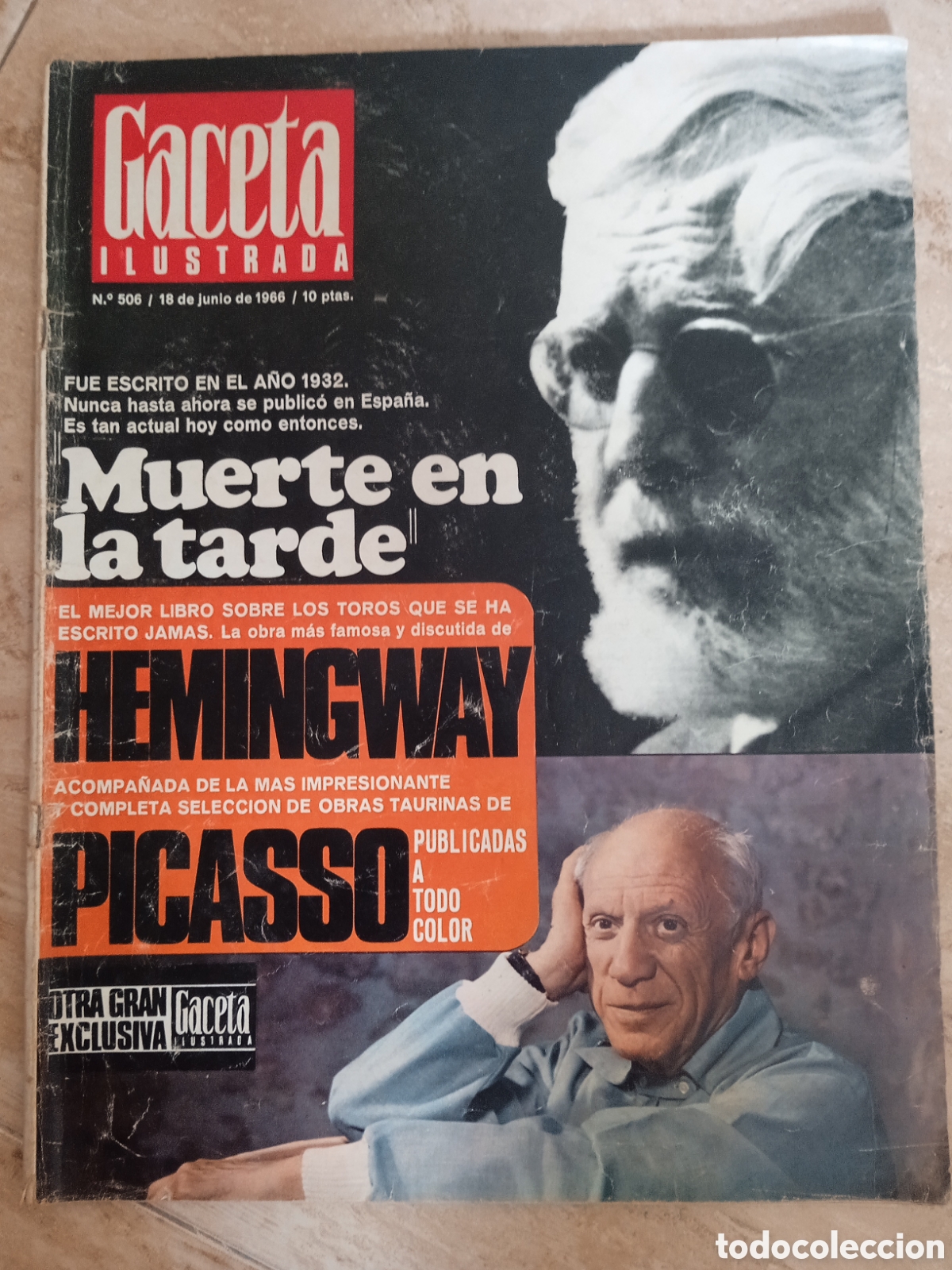 Coleccionismo de Revista Gaceta Ilustrada: Gaceta Ilustrada n&deg;506 18/06/66 Muerte en la Tarde por Hemingway con ilustraciones de Picasso