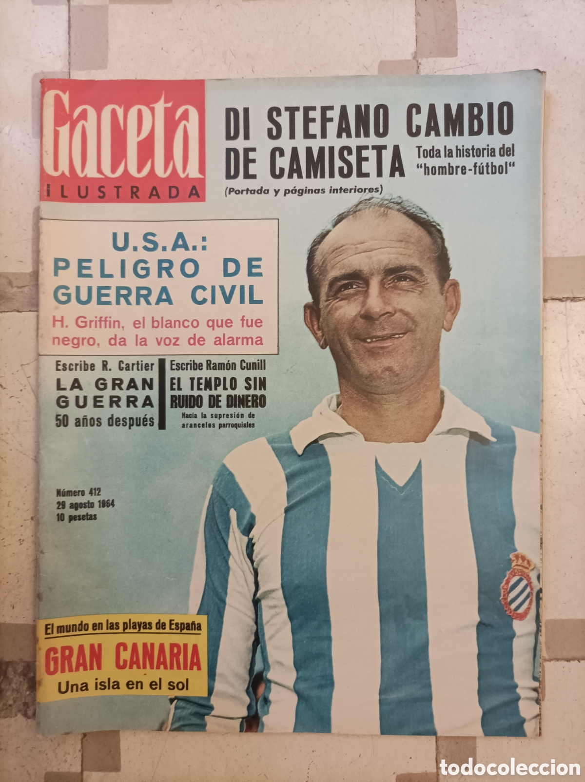 Coleccionismo de revista Gaceta Ilustrada: GACETA 412 DI STEFANO RCD ESPA&Ntilde;OL