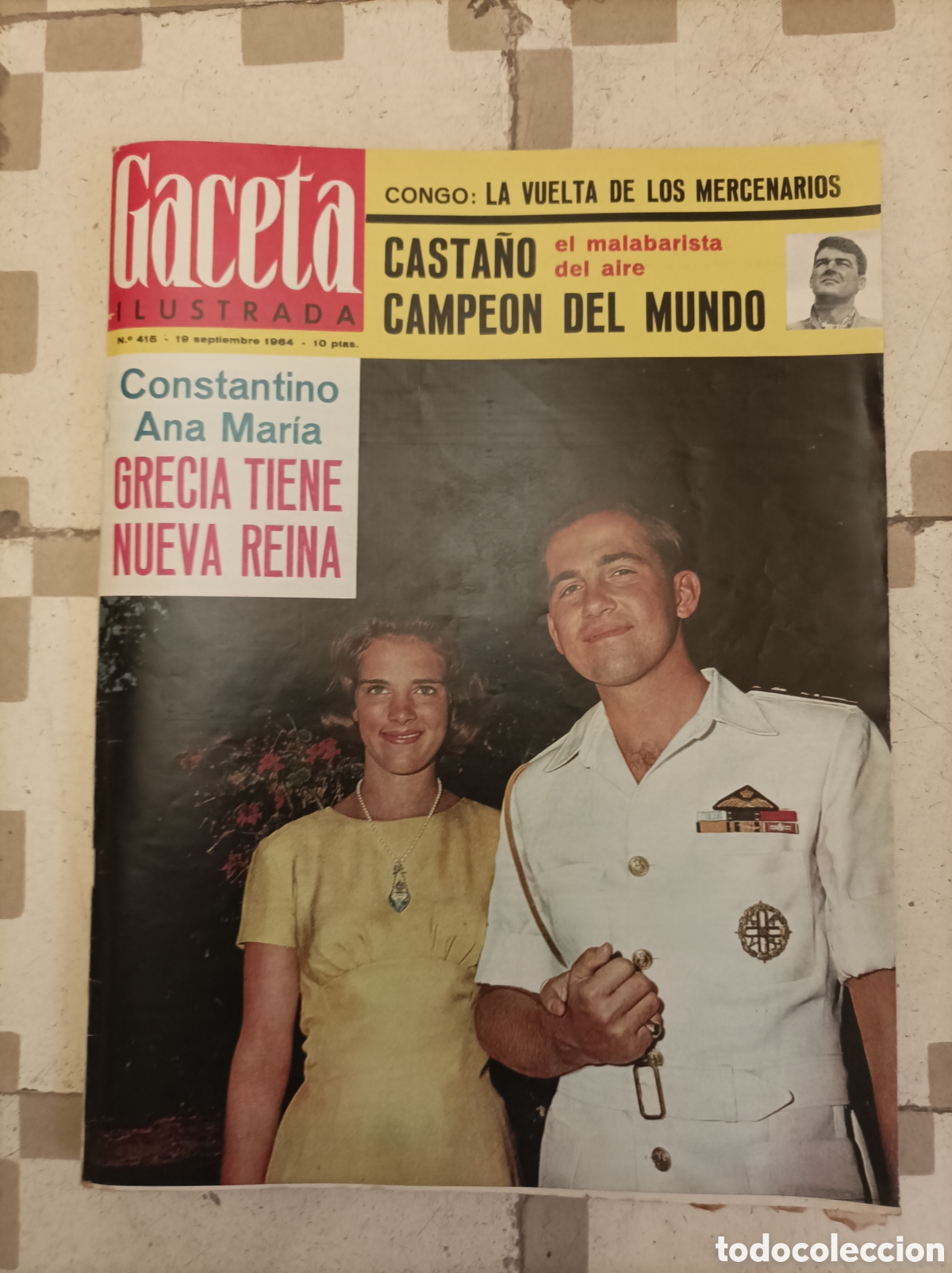 Colecionismo da Revista Gaceta Ilustrada: GACETA ILUSTRADA N&deg;415 CONSTANTINO ANA MARIA REINA DE GRECIA