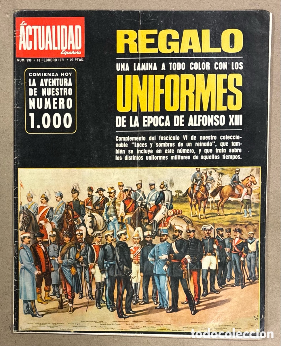Coleccionismo de revista Gaceta Ilustrada: LA ACTUALIDAD ESPA&Ntilde;OLA N&deg; 998 (FEBRERO 1971). EL VALENCIA DE DI STEFANO, FAMILIA CODORNIU Y RAVENTOS