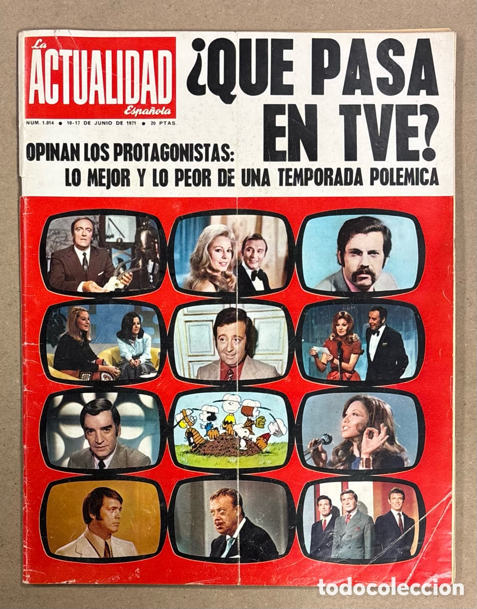 Coleccionismo de revista Gaceta Ilustrada: LA ACTUALIDAD ESPA&Ntilde;OLA N&deg; 1014 (1971). SELECCI&Oacute;N ESPA&Ntilde;OLA F&Uacute;TBOL EN MOSC&Uacute;, &iquest;QU&Eacute; PASA EN TVE?, CEUTA