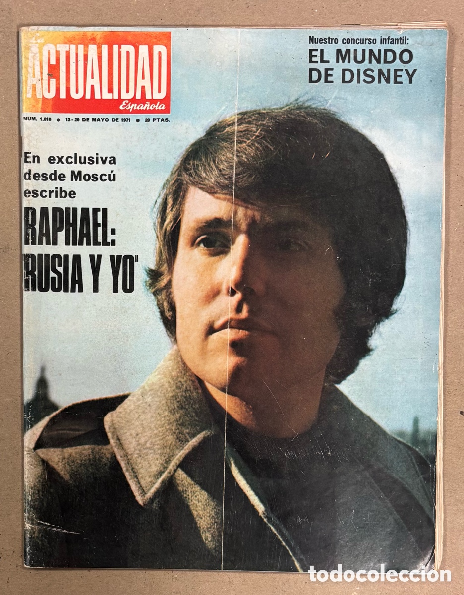 Coleccionismo de revista Gaceta Ilustrada: LA ACTUALIDAD ESPA&Ntilde;OLA N&deg; 1010 (1971). RAPHAEL EN RUSIA, COPITO DE NIEVE, VER SUMARIO EN FOTO
