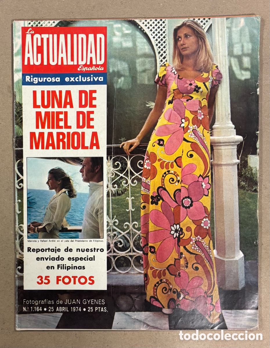 Coleccionismo de revista Gaceta Ilustrada: LA ACTUALIDAD ESPA&Ntilde;OLA N&deg; 1164 (1974). P&Oacute;STER REINA ATL&Eacute;TICO MADRID, FC BARCELONA CAMPE&Oacute;N LIGA,&hellip;