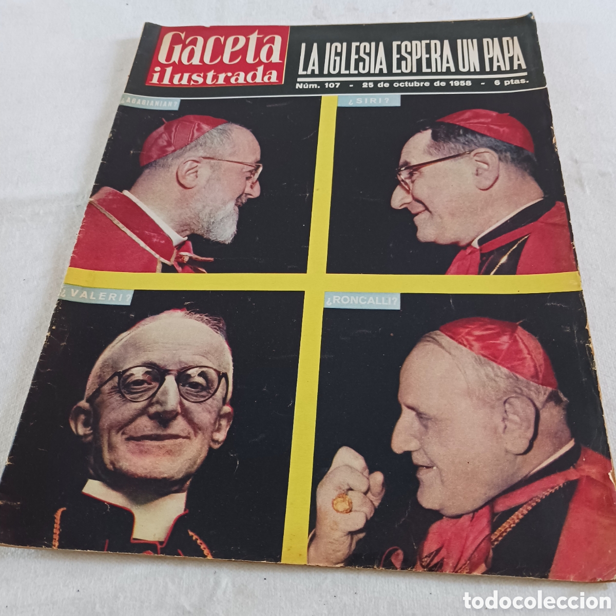 Collection Magazine Gaceta Ilustrada: Gaceta ilustrada la Iglesia espera un Papa num.107.25.10.1958