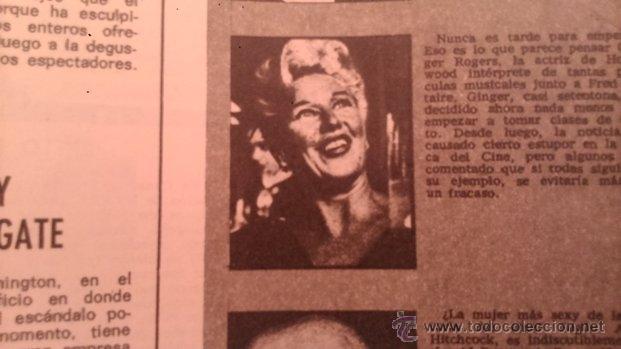 Coleccionismo de revista Garbo: RECORTES GINGER ROGERS - Foto 1