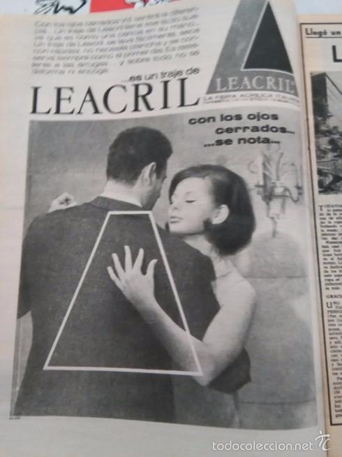 Coleccionismo de revista Garbo: recorte LEACRIL - Foto 1