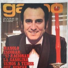 Coleccionismo de Revista Garbo: REVISTA GARBO - N 1076 -1973 MANOLO ESCOBAR - INMA DE SANTIS - TINA SAINZ -TERESA Y FERNANDA HURTADO