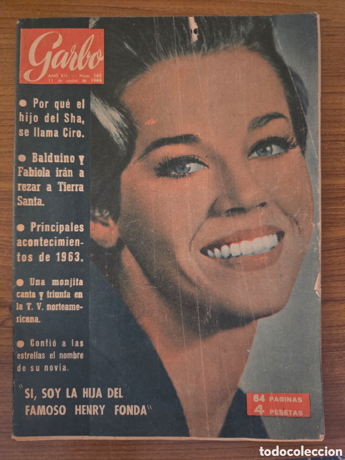 Coleccionismo de Revista Garbo: GARBO,NUMERO 565,A&Ntilde;O 1964,(M&deg;FERNANDA G. DE NADAL)
