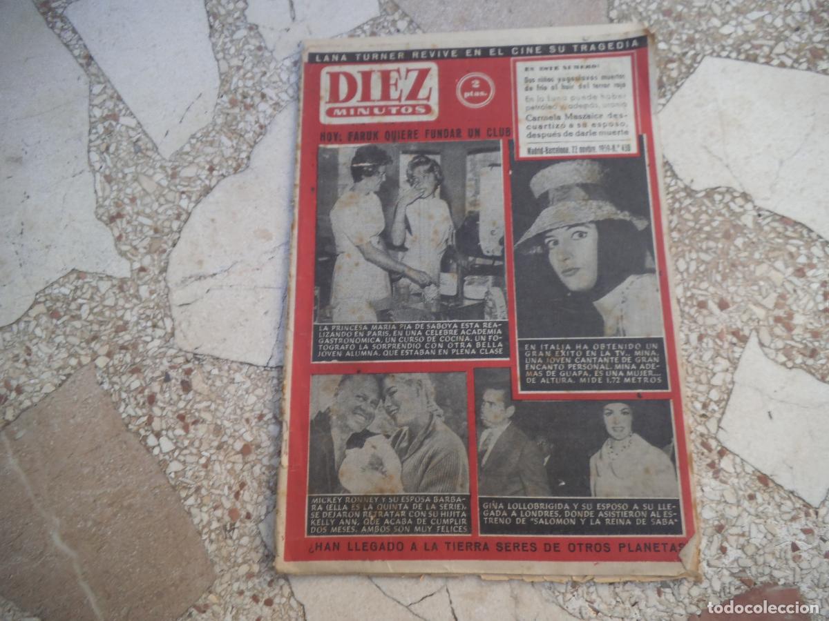 Coleccionismo de Revista Garbo: diez minutos, n&ordm; 430, 1959, lana turner revive en el cine su tragedia, el asesino de los enamorados