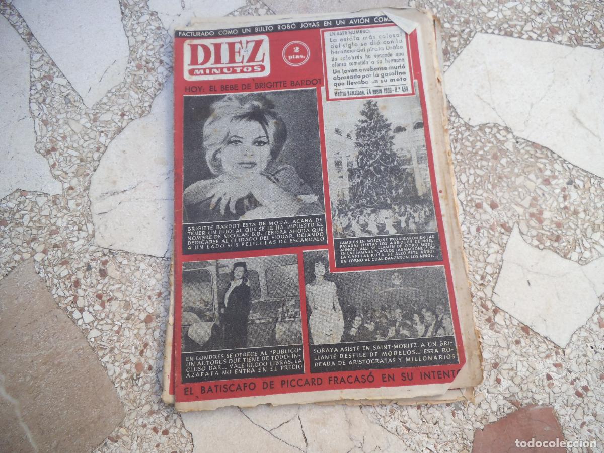 Coleccionismo de Revista Garbo: diez minutos, n&ordm; 439, 1959, b.b la estafa mas colosal del siglo se dio con la herencia del pirata dr