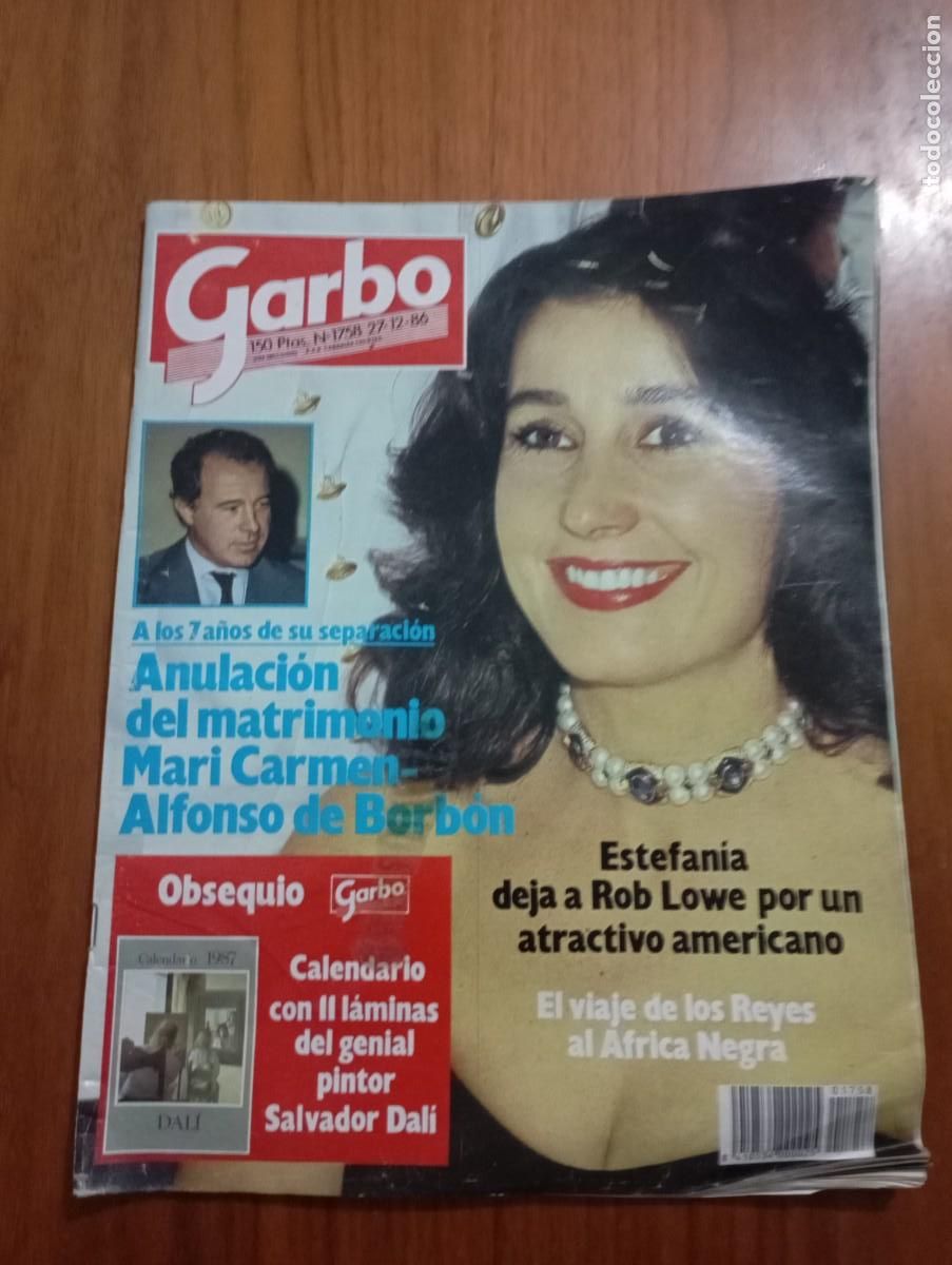 Coleccionismo de revista Garbo: REVISTA GARBO. NUM 1758. 1986. MARTINEZ BORDIU ALFONSO BORBON. ROB LOWE. ESTEFANIA