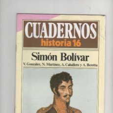 Coleccionismo de Revista Historia 16: CUADERNOS DE HISTORIA 16 Nº 63, SIMÓN BOLÍVAR