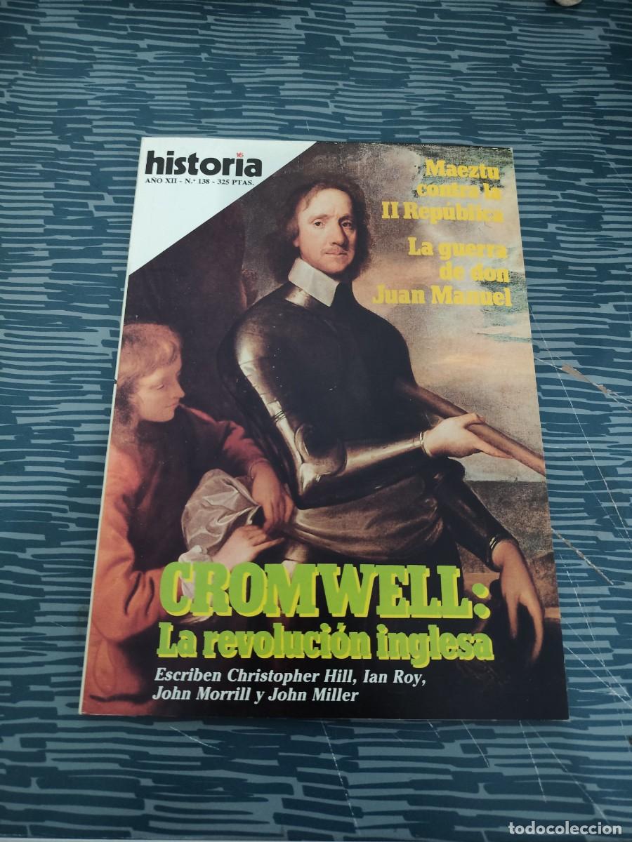 Coleccionismo de Revista Historia 16: HISTORIA 16,A&Ntilde;O XII,NUM.138,CROMWELL,LA REVOLUCI&Oacute;N INGLESA,130 PAG,VER SUMARIO.