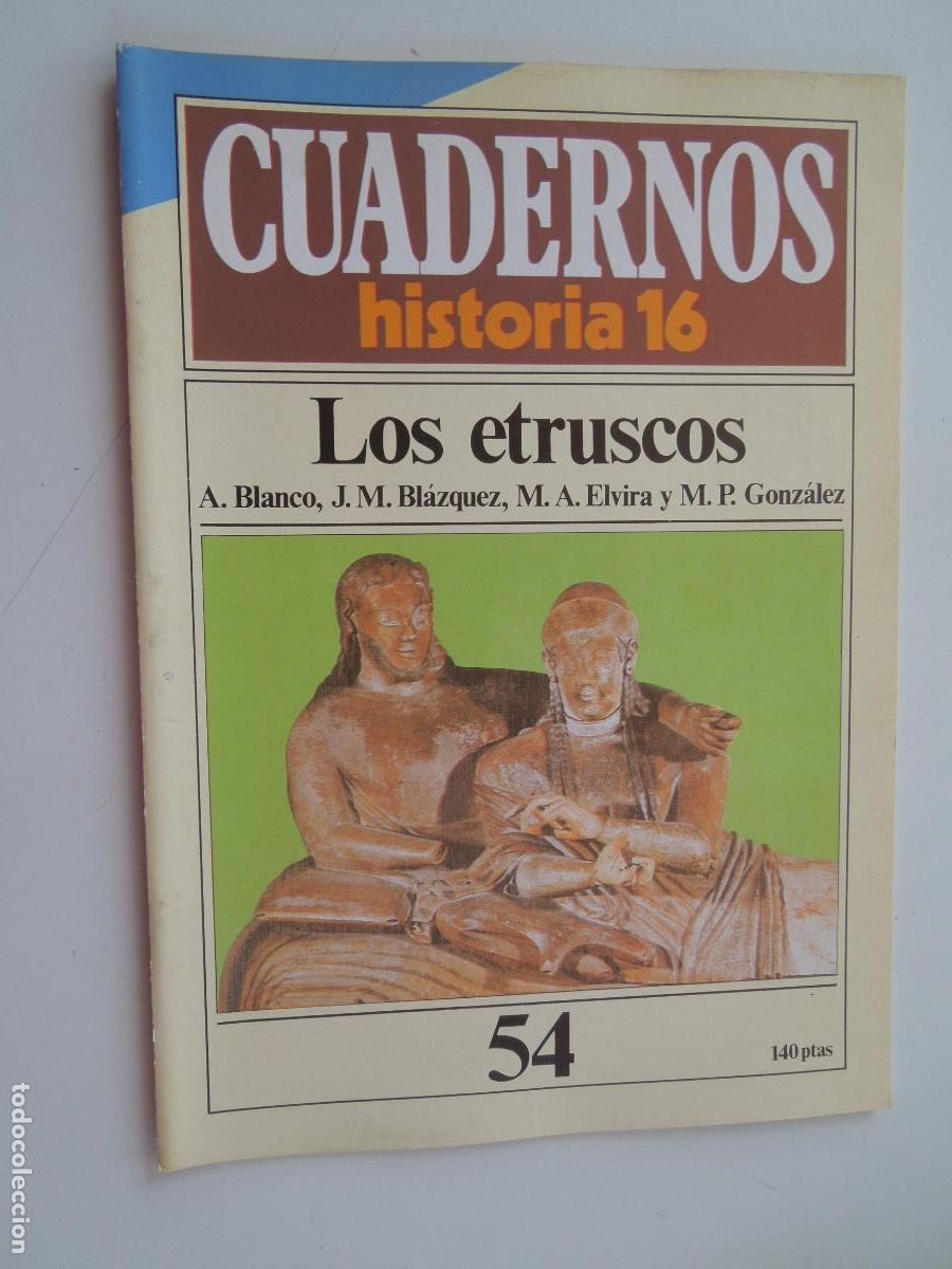 Coleccionismo de Revista Historia 16: CUADERNOS HISTORIA 16-N&ordm; 54-LOS ETRUSCOS.BLANCO,BL&Aacute;ZQUEZ,ELVIRA Y M.P. GONZ&Aacute;LEZ.