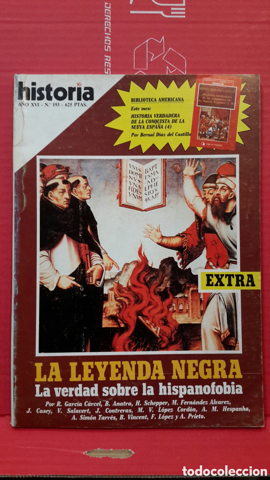 Collezionismo di Rivista Historia 16: Revista. Historia 16. A&ntilde;o XVI. N. 193. La Leyenda Negra. La verdad sobre la hispanofobia.