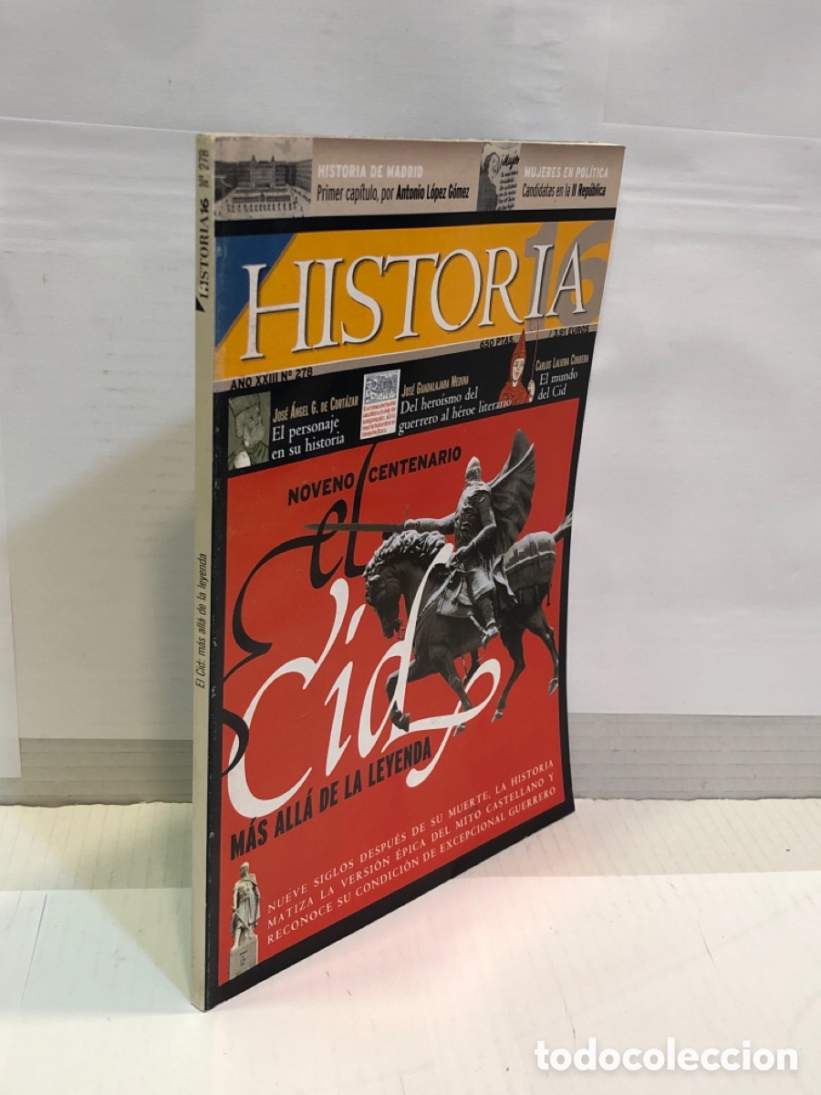 Coleccionismo de Revista Historia 16: Historia 16. A&ntilde;o XXIII N&ordm; 278. Noveno centenario el Cid. Mas alla de la leyenda