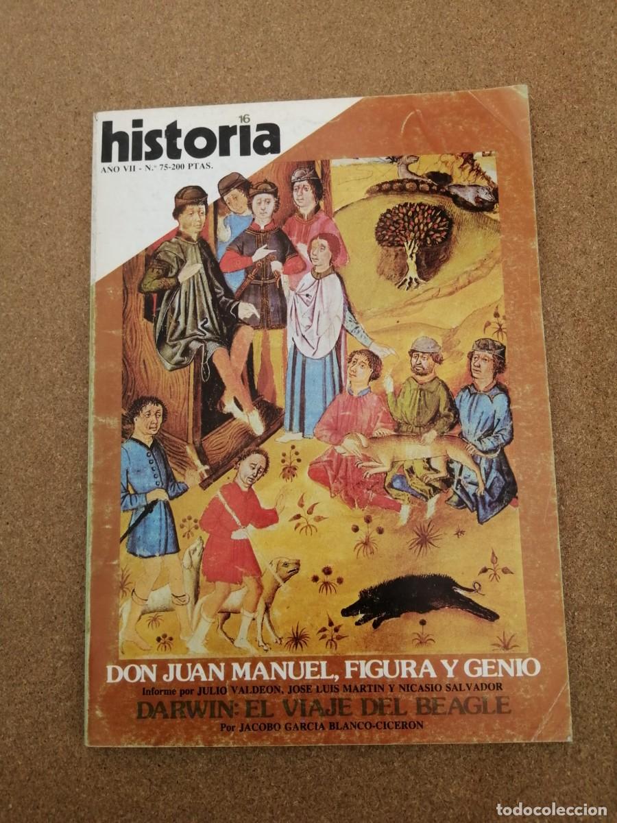 Coleccionismo de Revista Historia 16: HISTORIA 16 (NUMERO 75) DON JUAN MANUEL, FIGURA Y GENIO - DARWIN, EL VIAJE DEL BEAGLE -...