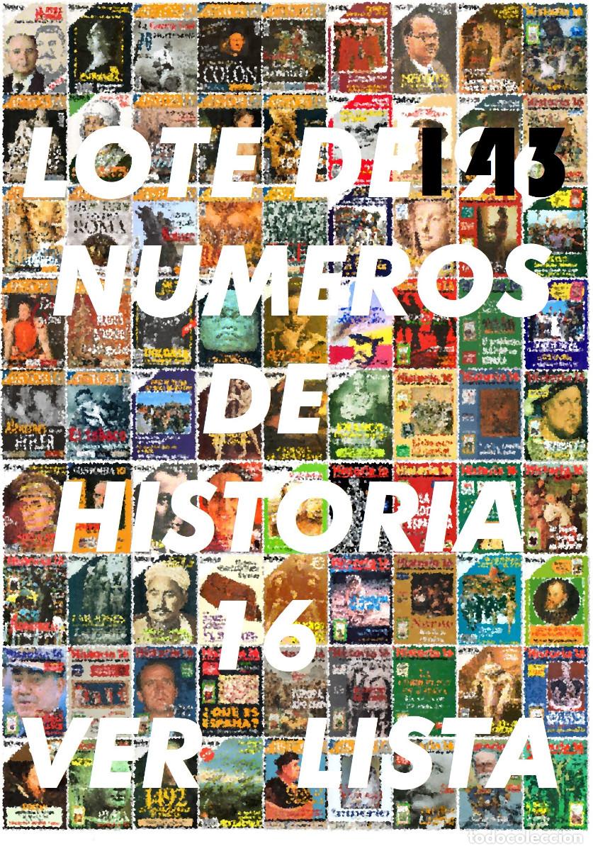Coleccionismo de Revista Historia 16: LOTE 143 NROS HISTORIA 16 2005 2004 2003 2002 2001 2000 1999 1998 1996 1994 1993 1992 1991 1990 1989