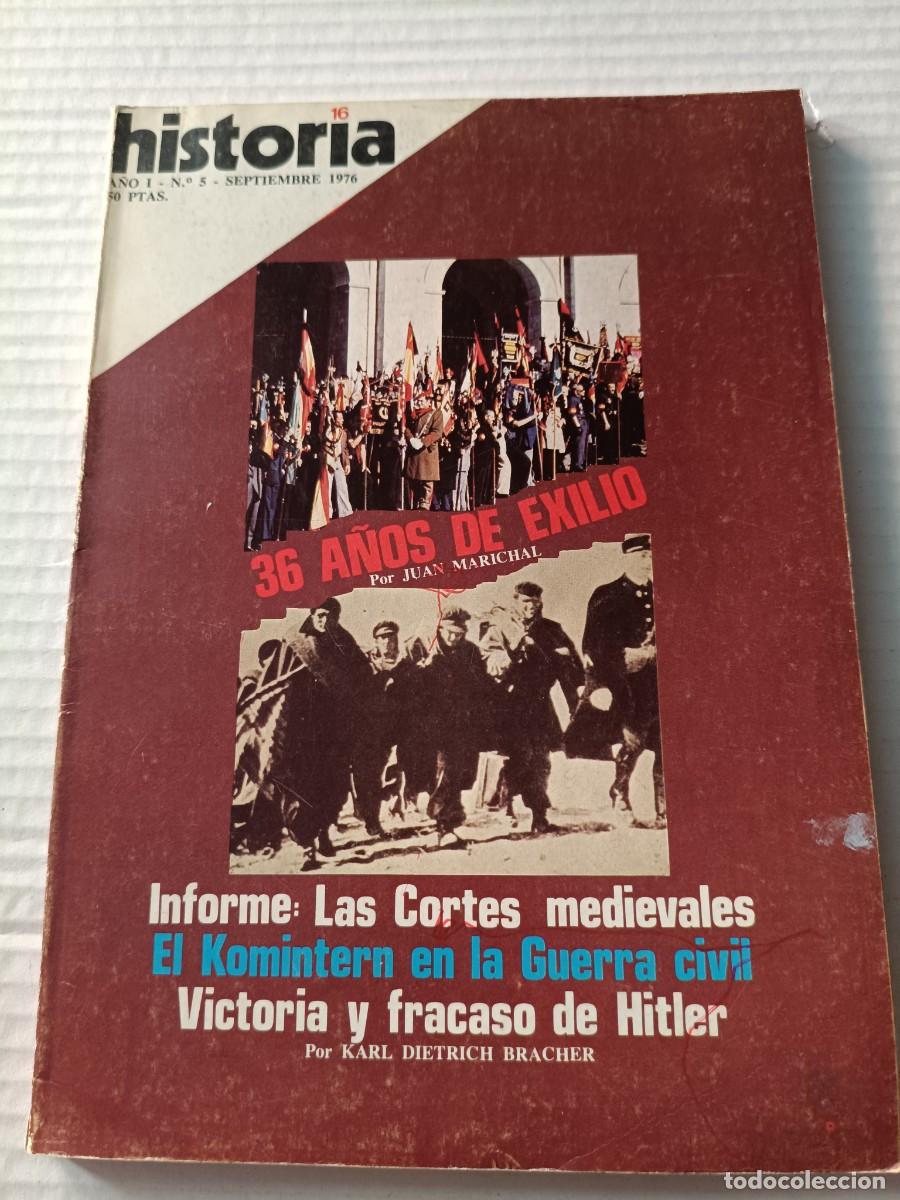 Coleccionismo de revista Historia 16: Historia 16.Septiembre de 1976. A&ntilde;o I, N&uacute;mero 5.