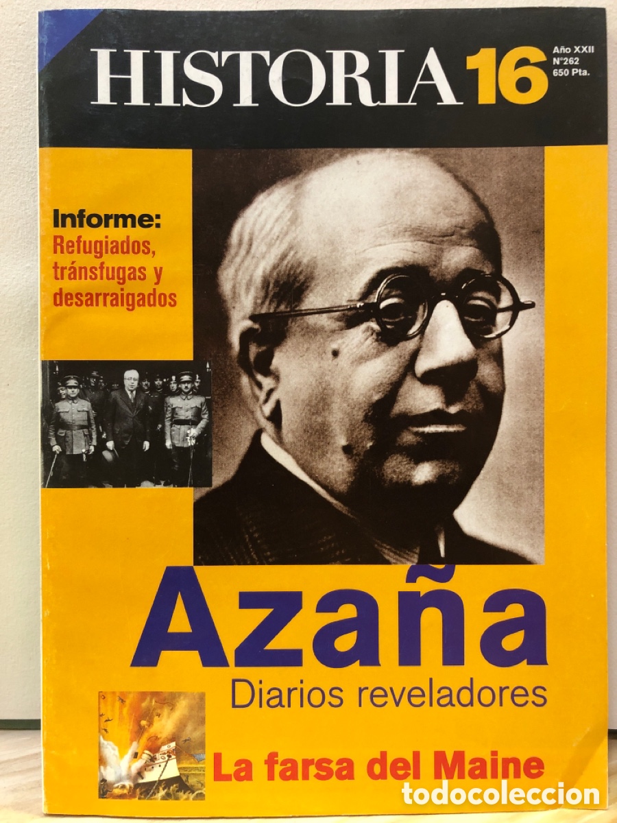 Coleccionismo de revista Historia 16: Historia 16, N&deg;262, Febrero 1998, Aza&ntilde;a: diarios reveladores