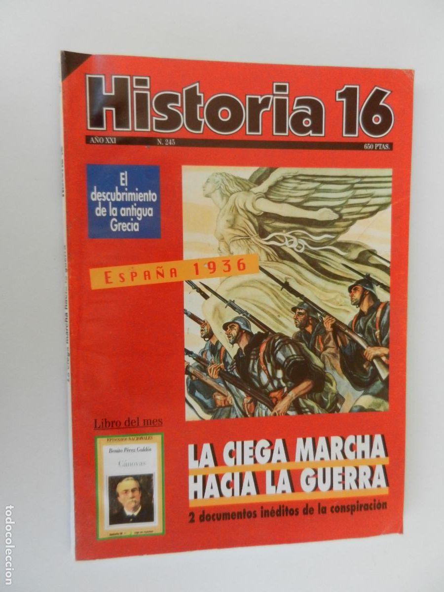 Coleccionismo de revista Historia 16: HISTORIA 16 REVISTA N&ordm; 245 A&Ntilde;O XXI - LA CIEGA MARCHA HACIA LA GUERRA - ESPA&Ntilde;A 1936