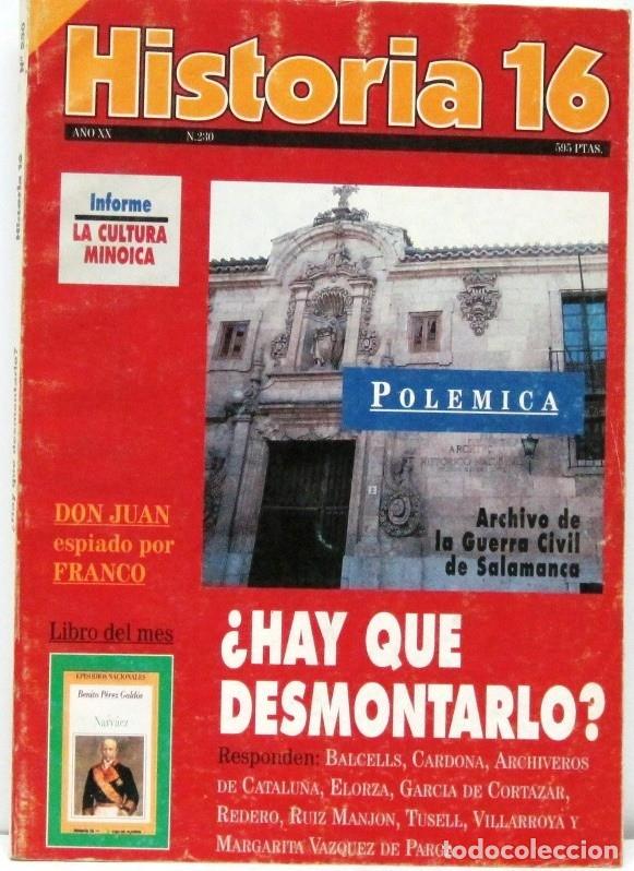Coleccionismo de revista Historia 16: HISTORIA 16 - A&Ntilde;O XX - N&ordm; 230 - HAY QUE DESMONTRLO -