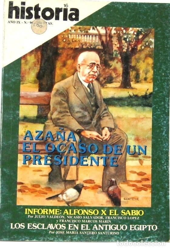 Coleccionismo de revista Historia 16: HISTORIA 16 - A&Ntilde;O IX - N&ordm; 96 - AZA&Ntilde;A EL OCASO DE UN PRESIDENTE