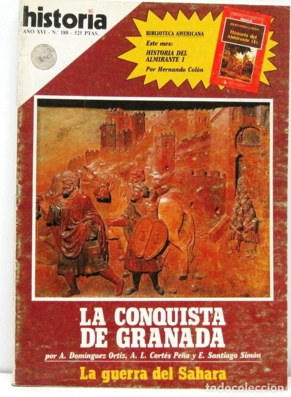 Coleccionismo de revista Historia 16: HISTORIA 16 - A&Ntilde;O XVI - N&ordm; 188 - LA CONQUISTA DE GRANADA