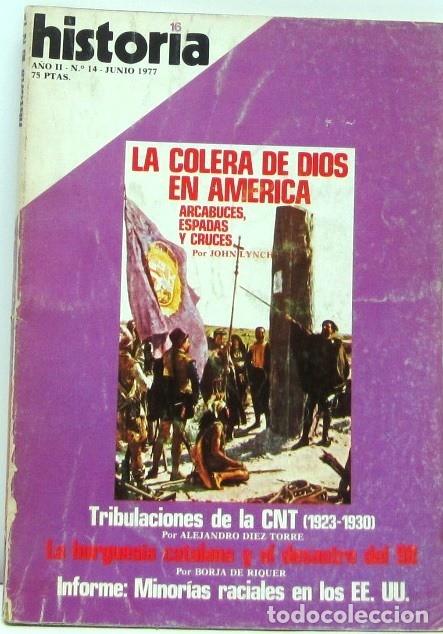 Coleccionismo de revista Historia 16: HISTORIA 16 - N&ordm; 14 - LA COLERA DE DIOS EN AMERICA - REVISTA