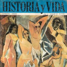 Coleccionismo de Revista Historia y Vida: HISTORIA Y VIDA. AÑO IV Nº 45. PICASSO.PEARL HARBOR.LISTER.ISABEL DE BORBON.PATONES.PERSIA.GANIVET.