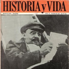 Coleccionismo de Revista Historia y Vida: HISTORIA Y VIDA. JULIO 1970. AÑO III. Nº 28. LENIN. LARRA. RUDOLF HESS.CARDENAL VIDAL Y BARRAQUER.