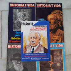 Coleccionismo de Revista Historia y Vida: LOTE DE CINCO REVISTAS HISTORIA Y VIDA. Lote 34534384