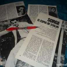 Coleccionismo de Revista Historia y Vida: RECORTE : SORGE, EL ESPIA DE STALIN. HIST, Y VIDA, JULIO 1968