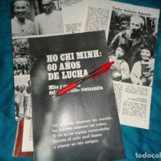 Coleccionismo de Revista Historia y Vida: RECORTE : HO CHI MINH : 60 AÑOS DE LUCHA. HIST, Y VIDA, AGTO 1968