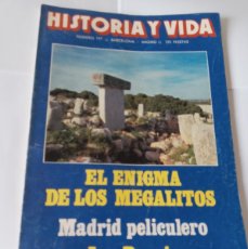Coleccionismo de Revista Historia y Vida: HISTORIA Y VIDA Nº 197 AGOSTO 1984. EL ENIGMA DE LOS MEGALITOS