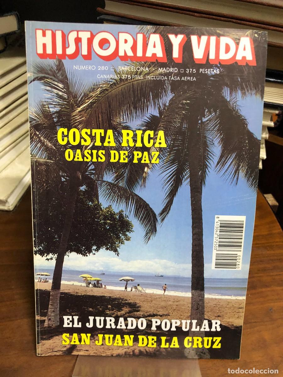 Coleccionismo de revista Historia y Vida: Historia y Vida N&ordm; 280 Costa Rica, oasis de paz El jurado popular, San Juan de la Cruz