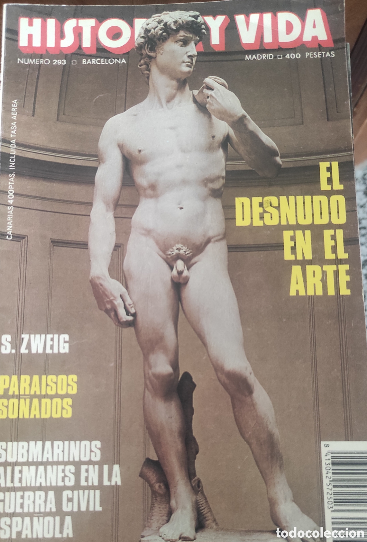 Coleccionismo de revista Historia y Vida: Historia y Vida. el desnudo en el arte.