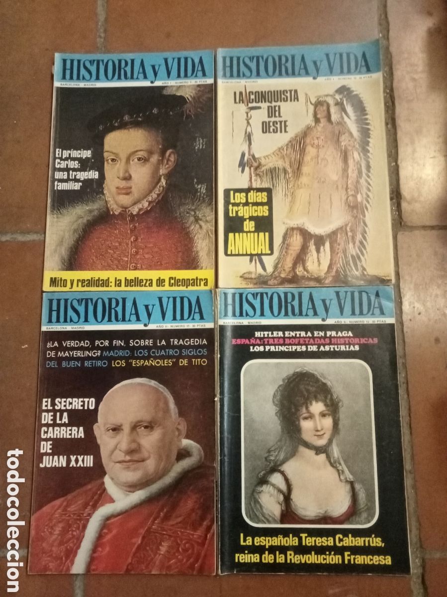 Coleccionismo de revista Historia y Vida: Revista historia y vida n&ordm; 9-10-11-12