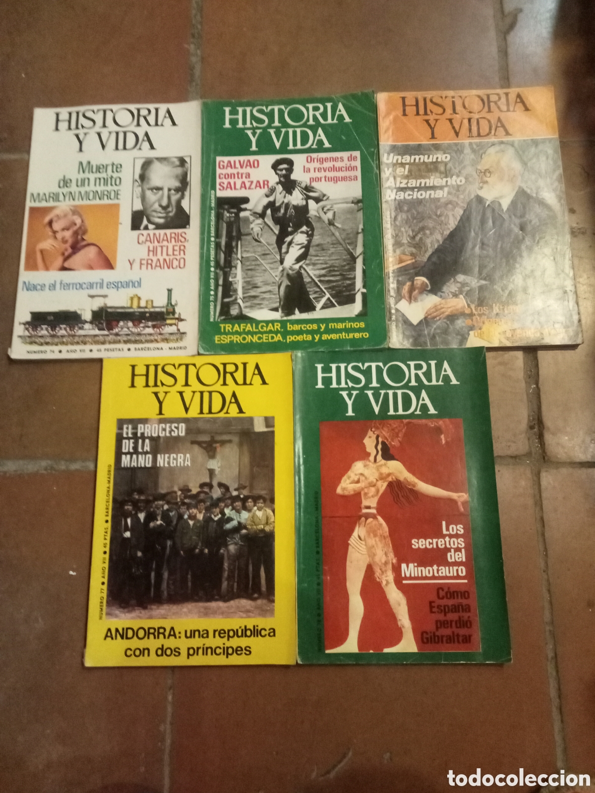 Coleccionismo de revista Historia y Vida: Revista historia y vida n&ordm; 74-75-76-77-78