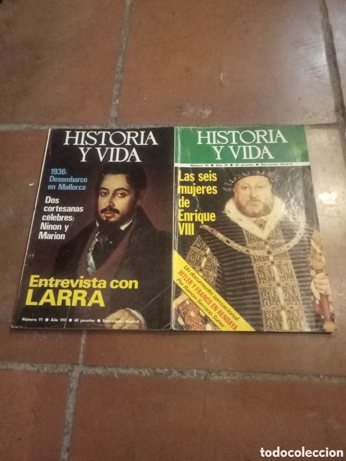 Coleccionismo de revista Historia y Vida: Revista historia y vida n&ordm; 91-96