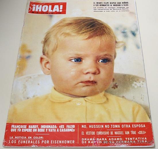 Collectionnisme de Magazine &iexcl;Hola!: REVISTA HOLA 1969 EL INFANTE DON FELIPE DE BORBON. FUNERALES DE EISENHOWER.
