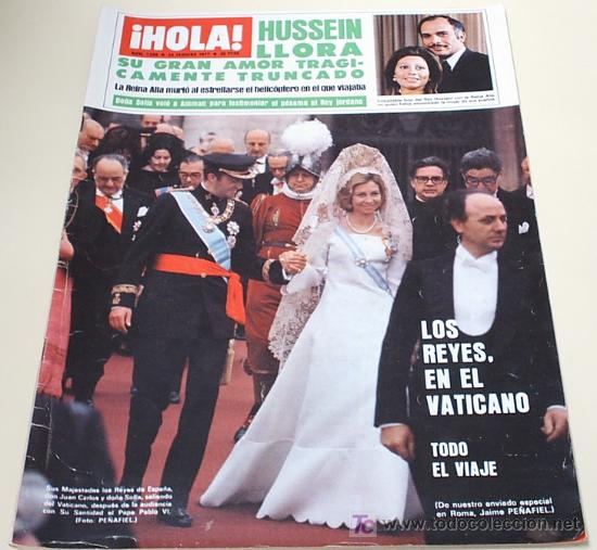 Collectionnisme de Magazine &iexcl;Hola!: REVISTA HOLA 1977.LOS REYES DE ESPA&Ntilde;A EN EL VATICANO-MUERE LA ESPOSA DE HUSSEIN,ETC...