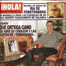 Coleccionismo de Revista Hola: REVISTA 'HOLA', Nº 3238. 23 DE AGOSTO DE 2006. ORTEGA CANO EN PORTADA.. Lote 5610543