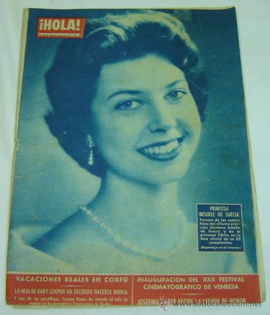 Collectionnisme de Magazine &iexcl;Hola!: REVISTA HOLA N&ordm; 887 -26 AGOSTO AL 1 SEPTIEMBRE DE 1961-PRINCESA DESIREE DE SUECIA