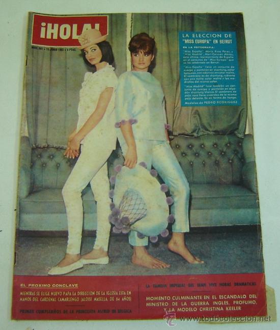 Collectionnisme de Magazine &iexcl;Hola!: REVISTA HOLA N&ordm; 981 -15 JUNIO 1963-ELECCION MISS EUROPA EN BEIRUT