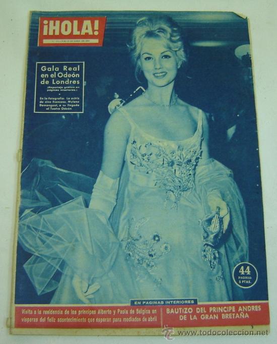 Collectionnisme de Magazine &iexcl;Hola!: REVISTA HOLA N&ordm; 815 -9 AL 15 ABRIL 1960-MYLENE DEMONGEOT